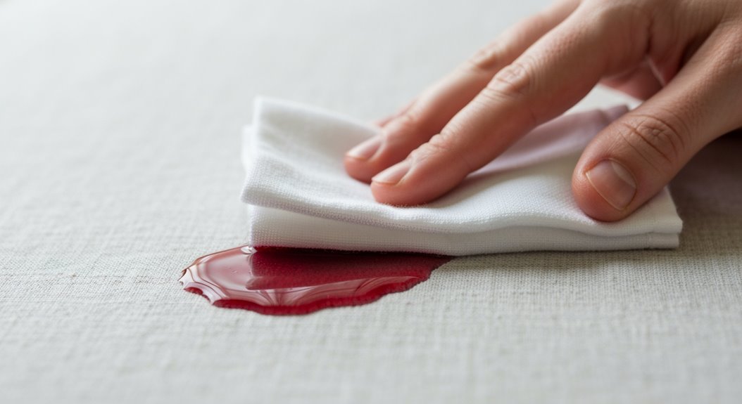 tupfe sofort nicht reiben