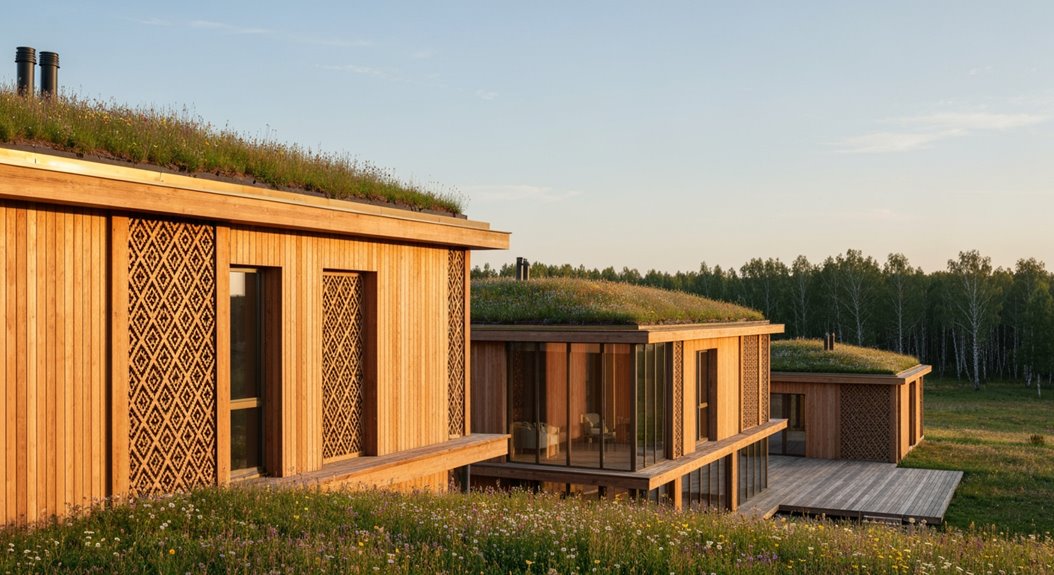 moderne tatarische Holzarchitektur