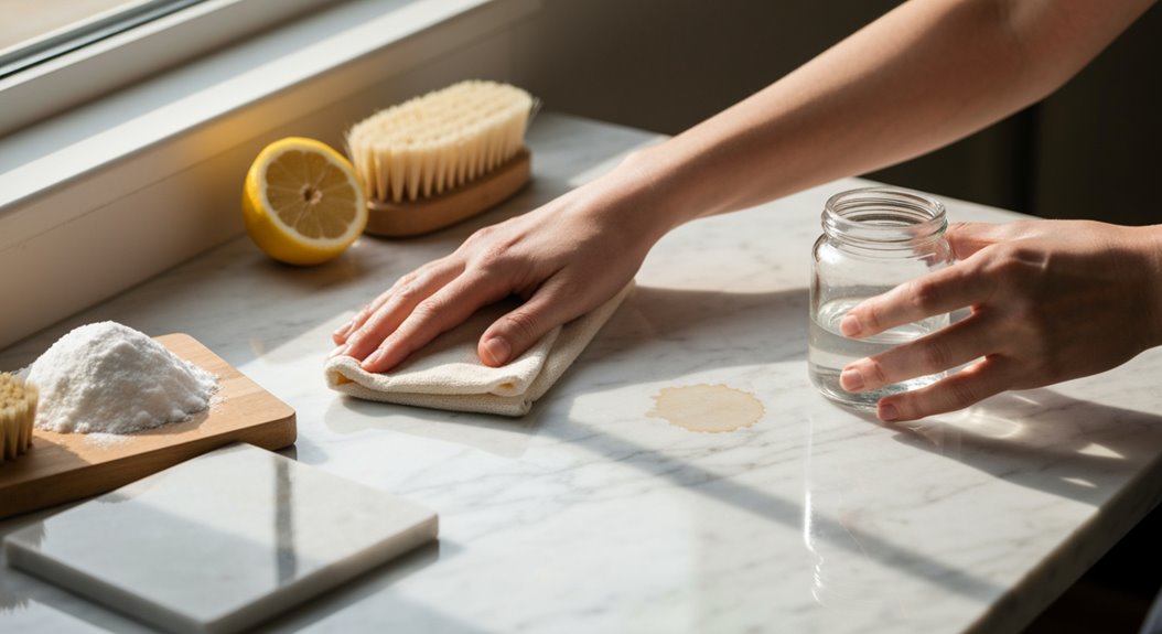 Fleckenentfernung und Versiegelung