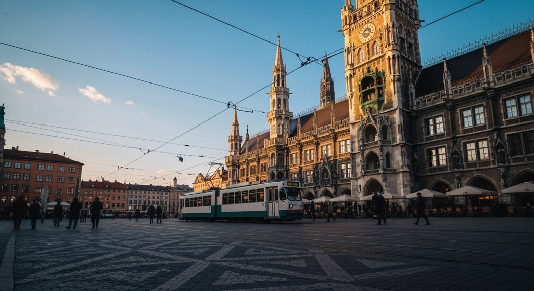 städtische Ruhe und Feierlichkeit