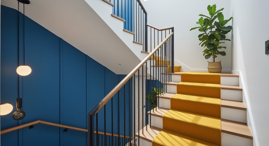 lebendige Treppenhaus-Farbgestaltungen